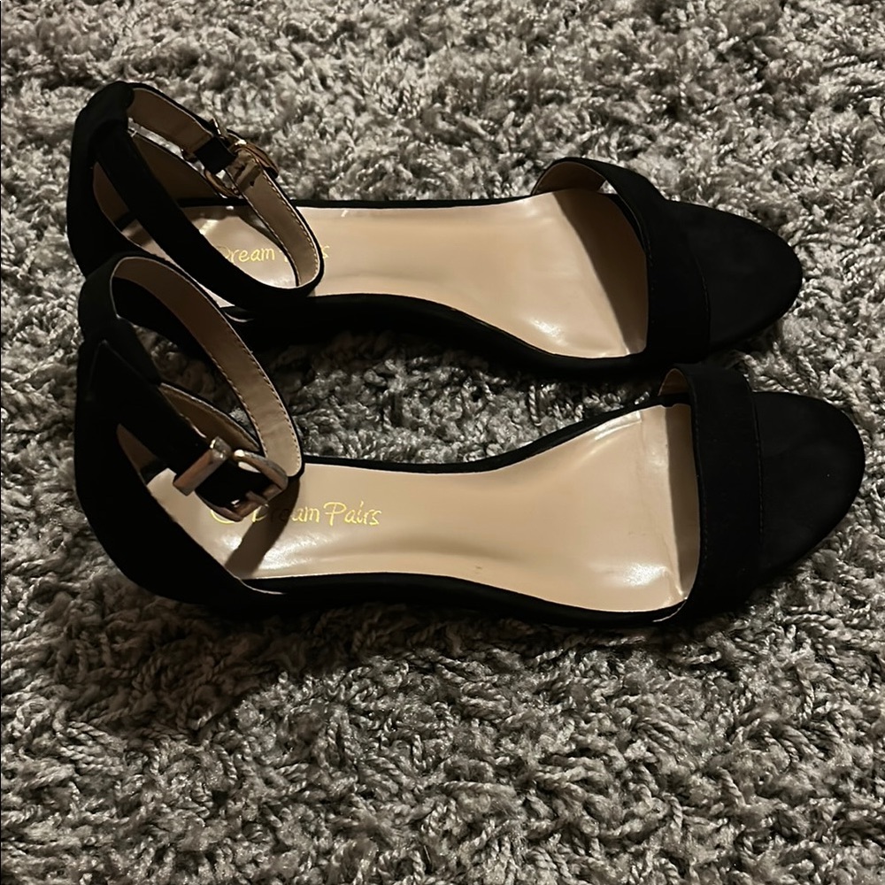 Dream Pairs Black Ankle Strap Heels